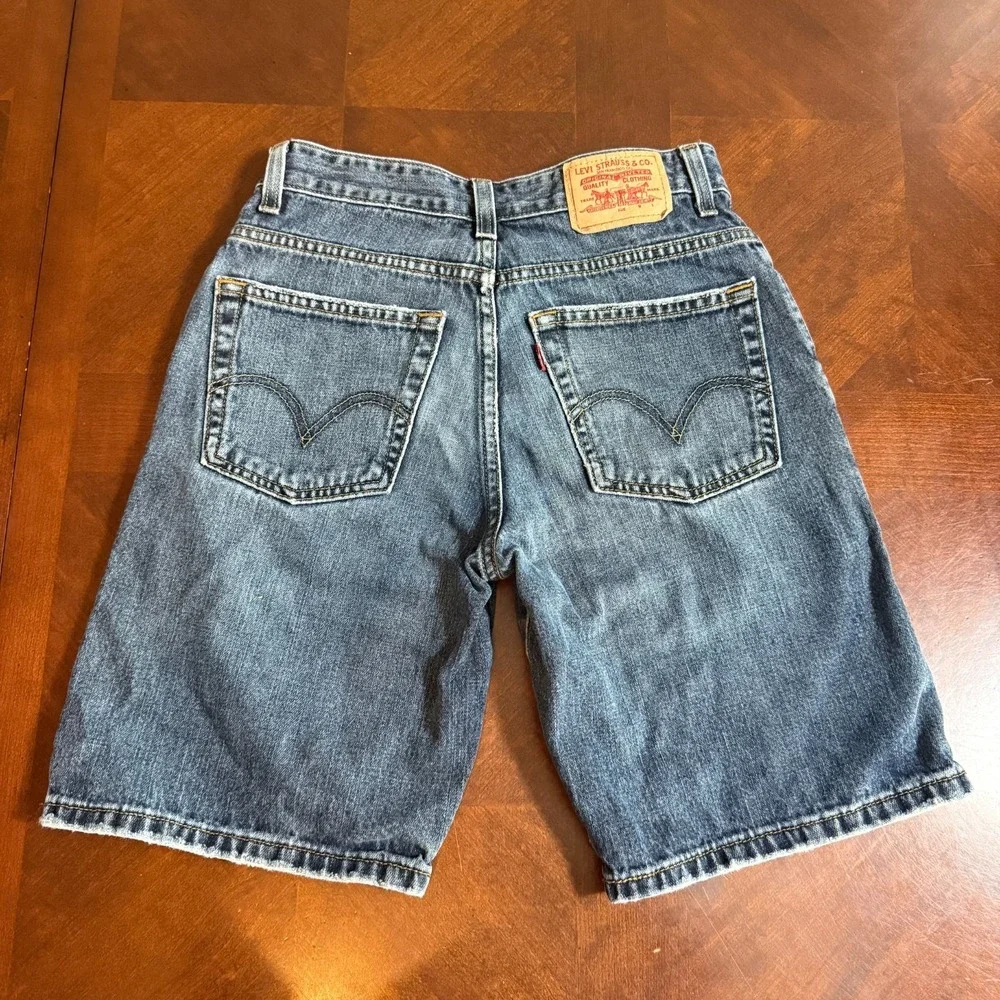 Levi's Kids 12 Regular Denim Bermuda Shorts Blue Loose Fit 100% Cotton‎ Jeans